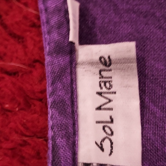 Bohemian Rope Embroidered Indigo Purple Button-up Front and Tie Back Size XL - Picture 7 of 8